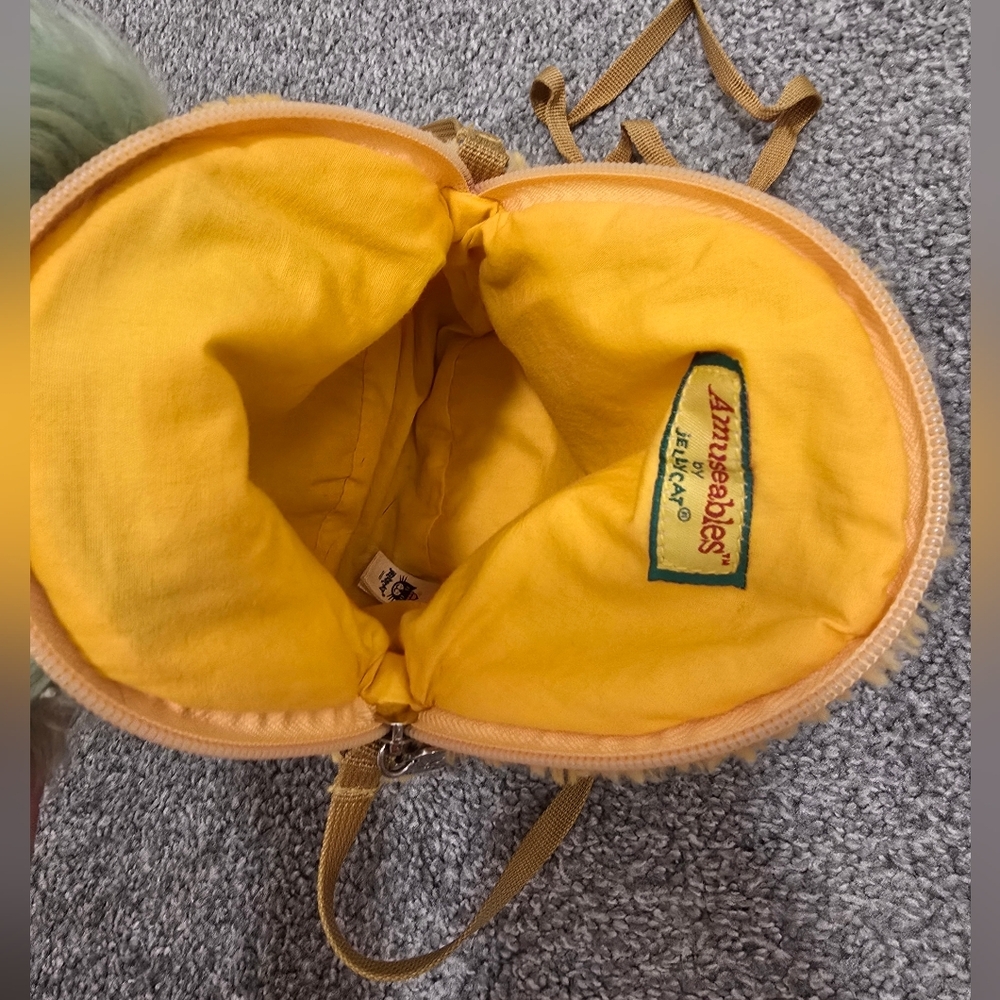 Jellycat Retired Pineapple Zipper Plush Bag With Strap - Picture 9 of 16